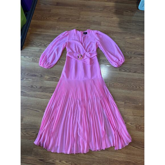 BARDOT DAYTONA LONG SLEEVE Garden MAXI DRESS IN VINTAGE PINK size small - Picture 13 of 16